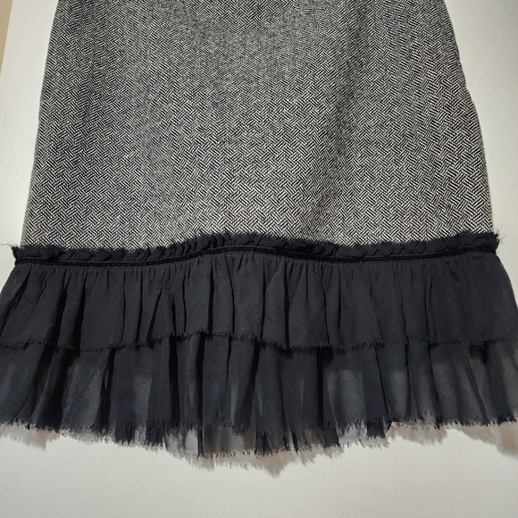 Grey tweed and black tiered skirt - Picture 4 of 6